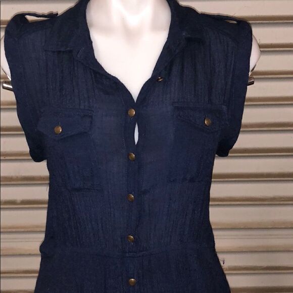 🛍️L8teR navy blue dress size Large - Picture 2 of 5